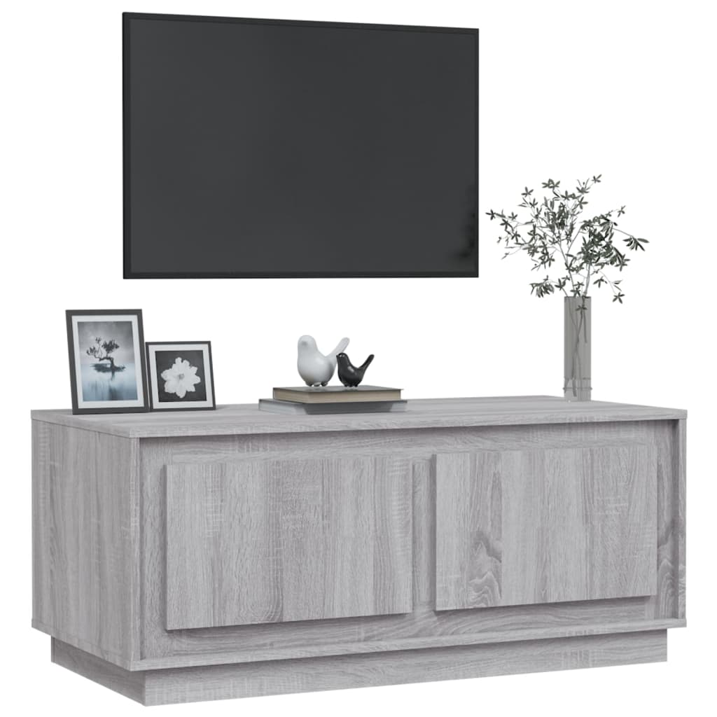 Coffee table, sonoma grey, 102x50x44 cm, processed wood