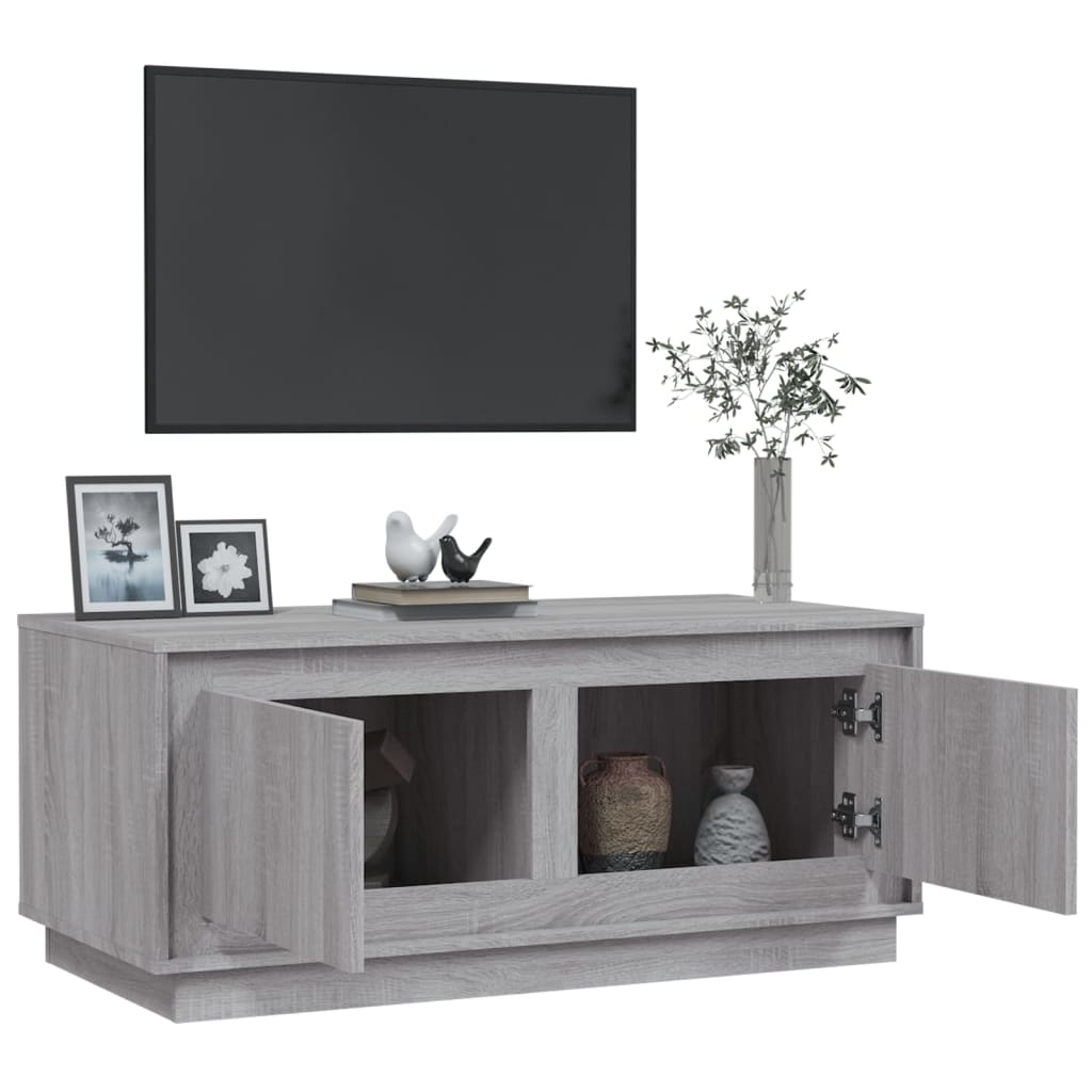Coffee table, sonoma grey, 102x50x44 cm, processed wood
