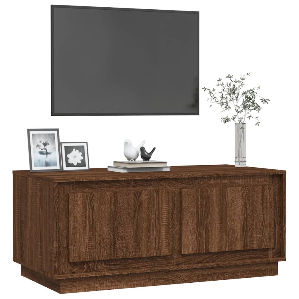 Coffee table, brown oak, 102x50x44 cm, processed wood