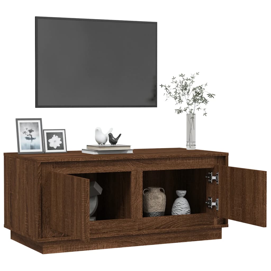 Coffee table, brown oak, 102x50x44 cm, processed wood