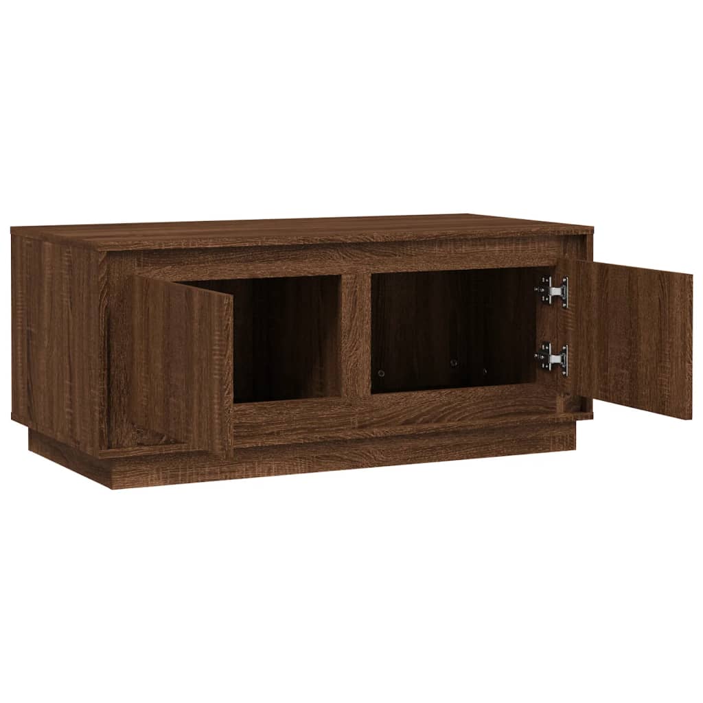 Coffee table, brown oak, 102x50x44 cm, processed wood
