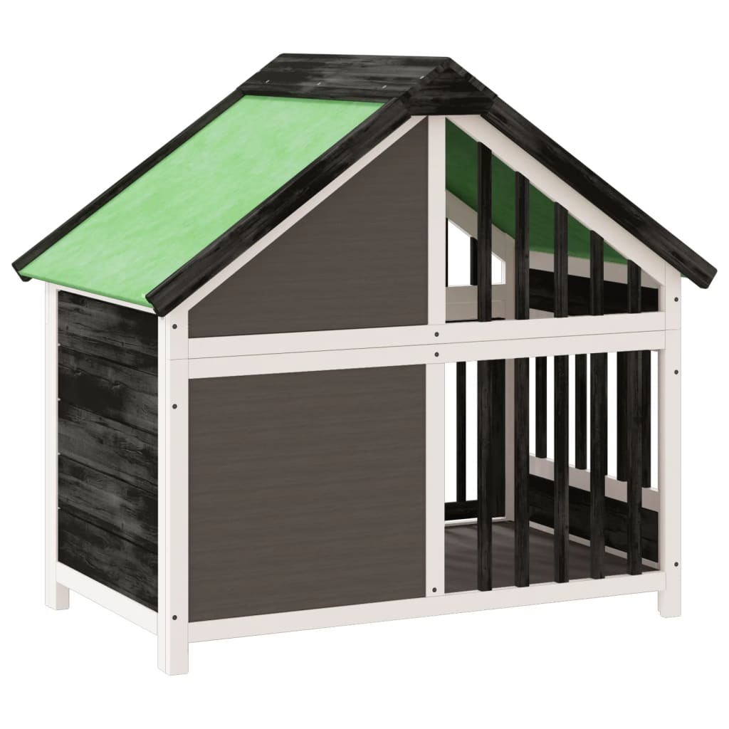 Dog cage, gray, 96x60.5x87 cm, solid pine wood