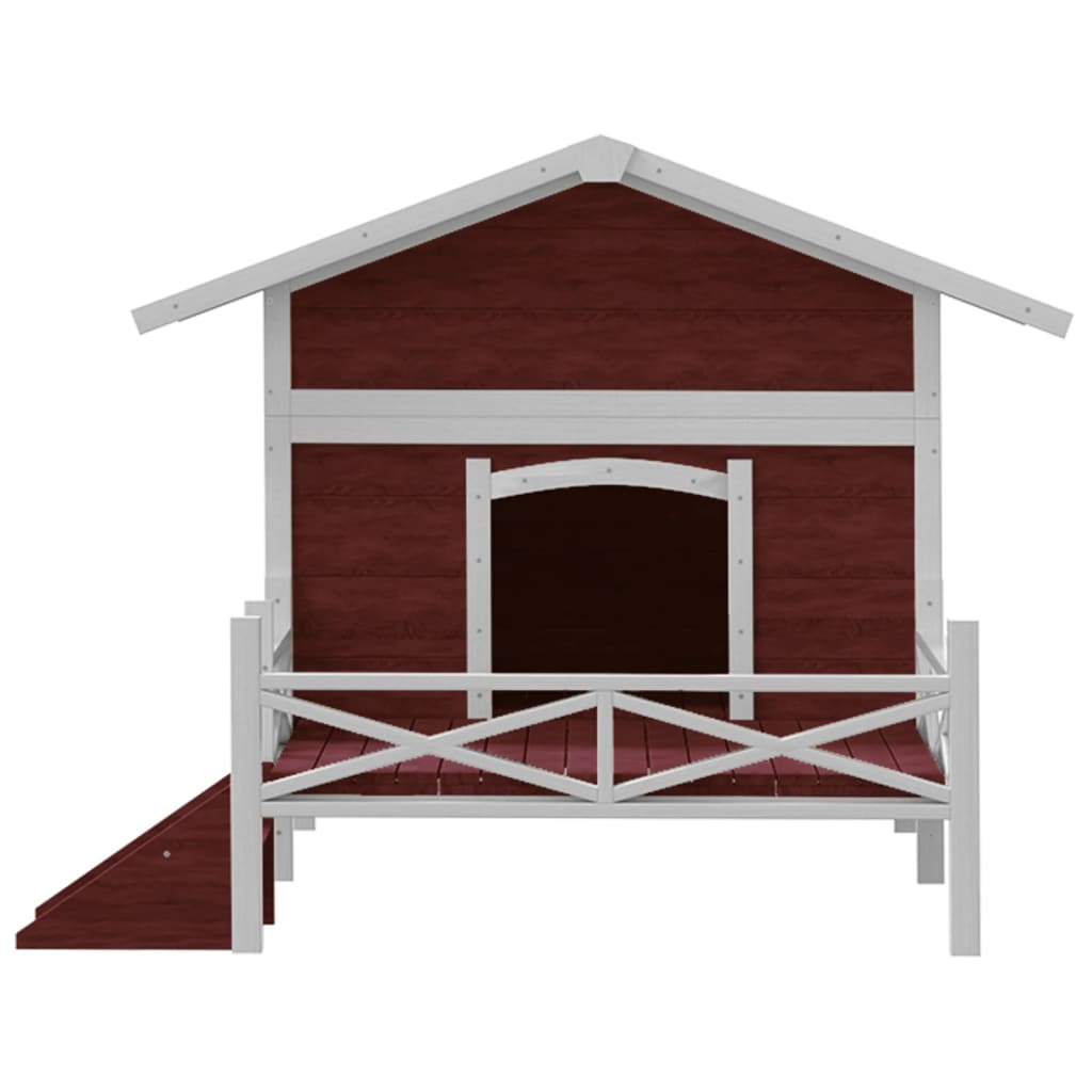 Dog cage, brown, 159x120x88.5 cm, solid pine wood