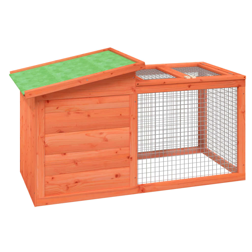 Cușcă pentru iepuri maro 100,5x54x55 cm lemn masiv de pin