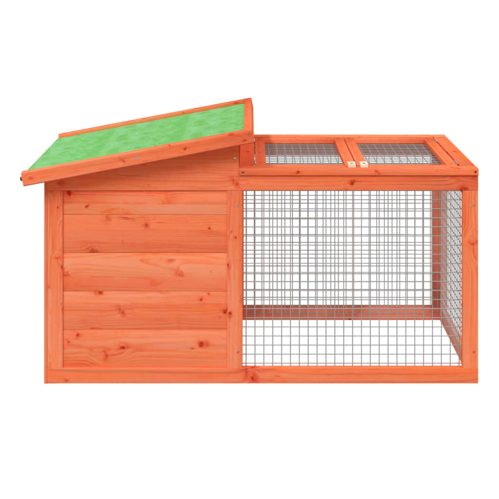 Cușcă pentru iepuri maro 100,5x54x55 cm lemn masiv de pin
