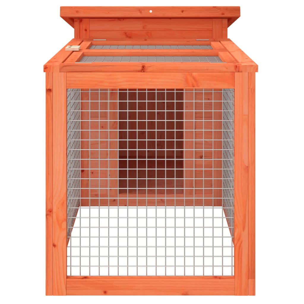 Cușcă pentru iepuri maro 100,5x54x55 cm lemn masiv de pin