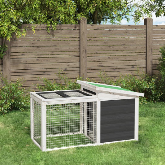 Cage for gray rabbits 100.5x54x55 cm solid pine wood