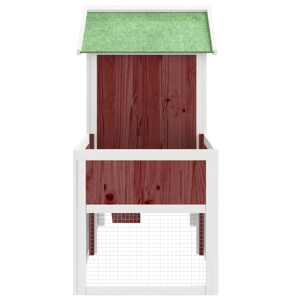 Brown rabbit cage 170x63x113 cm solid pine wood