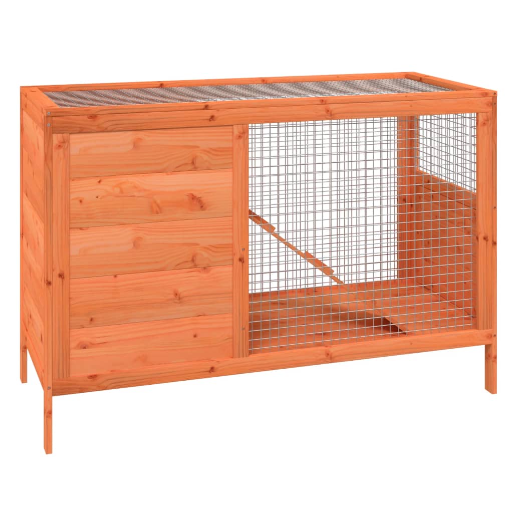 Cușcă pentru iepuri maro 103x44x69,5 cm lemn masiv de pin