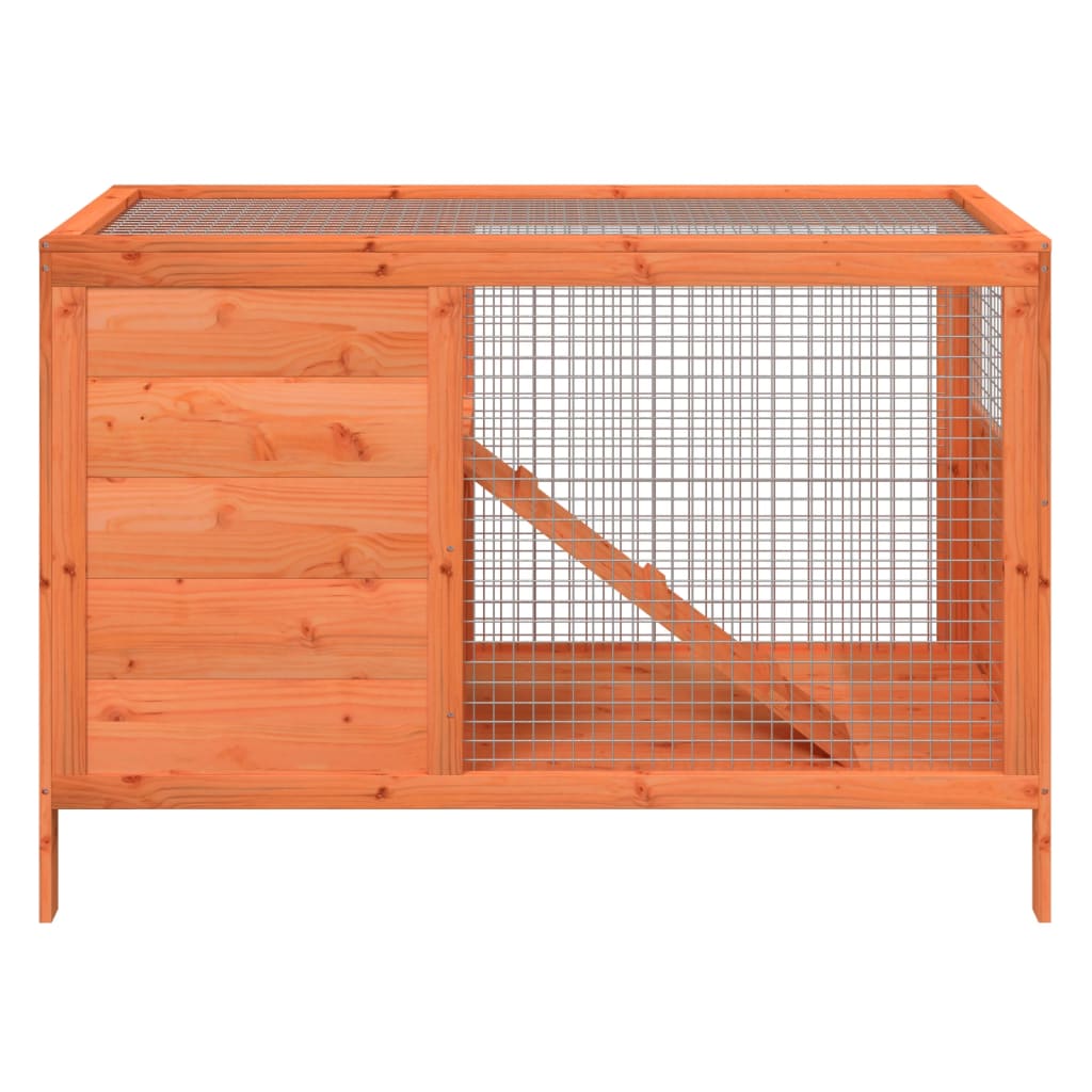 Cușcă pentru iepuri maro 103x44x69,5 cm lemn masiv de pin