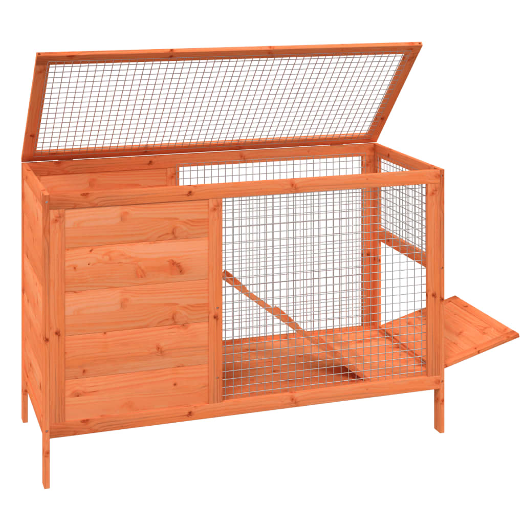 Cușcă pentru iepuri maro 103x44x69,5 cm lemn masiv de pin