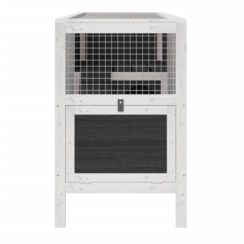 Gray rabbit cage 103x44x69.5 cm solid pine wood