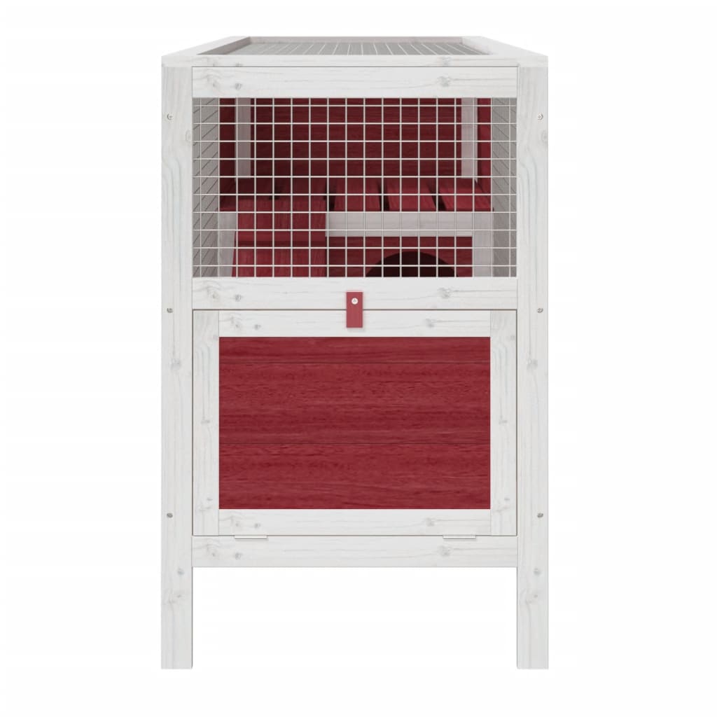 Brown rabbit cage 103x44x69.5 cm solid pine wood