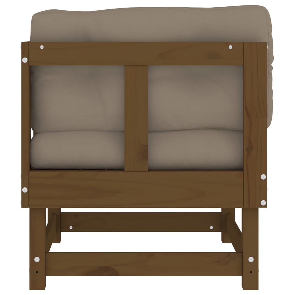 Corner sofas with cushions, 2 pcs., solid pine wood