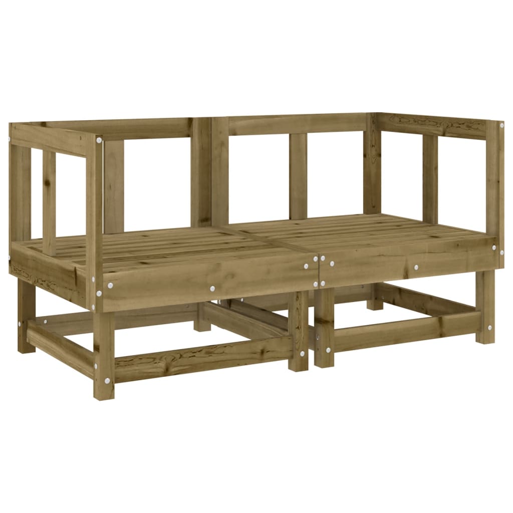 Corner sofas with cushions, 2 pcs., solid pine wood
