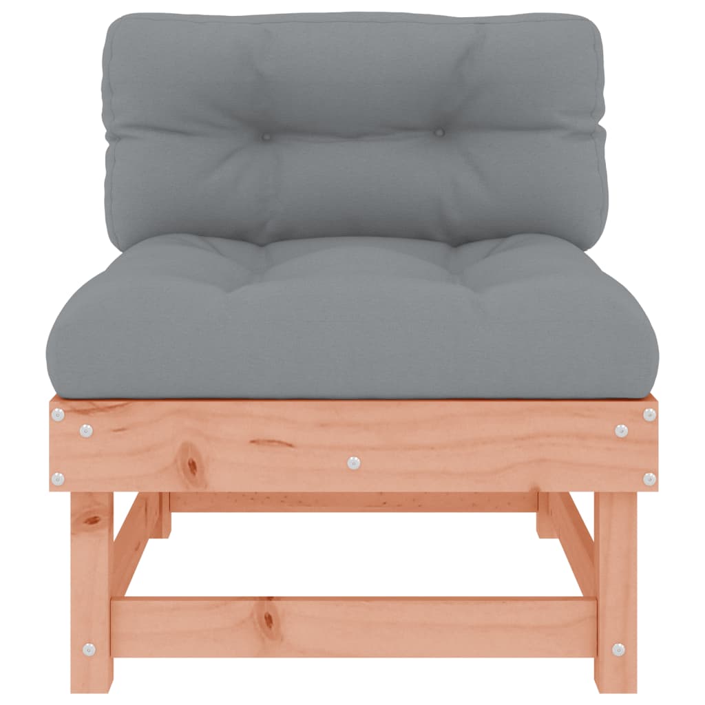 Medium sofas with cushions, 2 pcs., solid Douglas wood