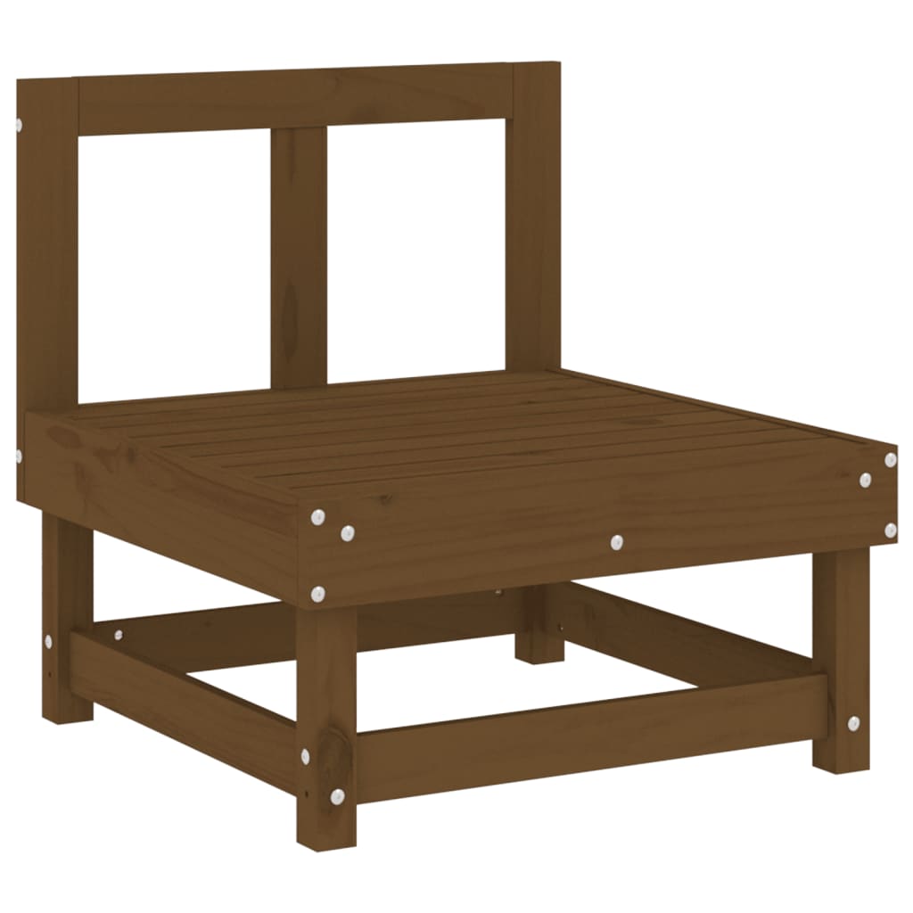 Medium garden sofa, honey brown, solid pine wood