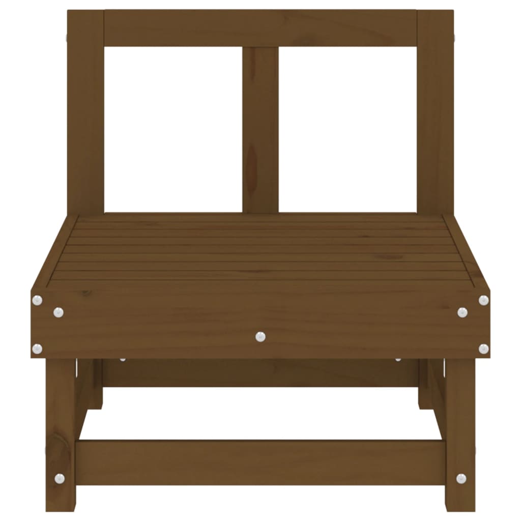 Medium garden sofa, honey brown, solid pine wood