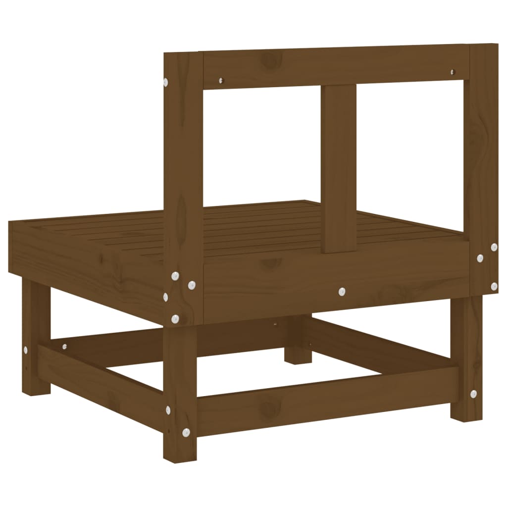 Medium garden sofa, honey brown, solid pine wood