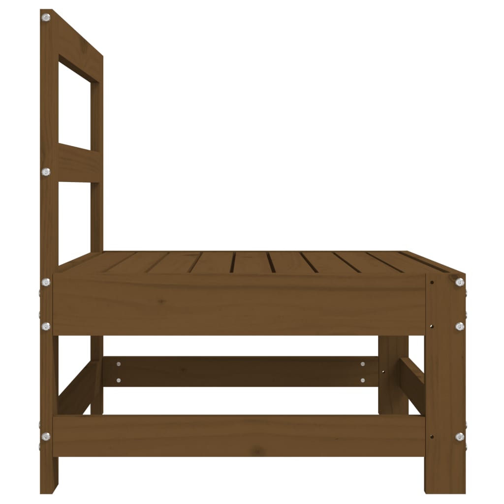 Medium garden sofa, honey brown, solid pine wood