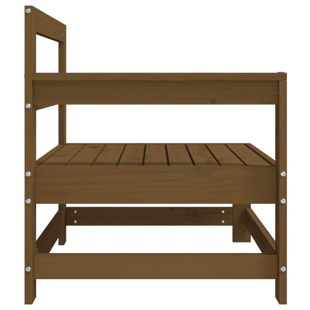 Corner sofa, honey brown, solid pine wood