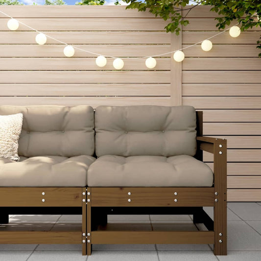 Corner sofa, honey brown, solid pine wood