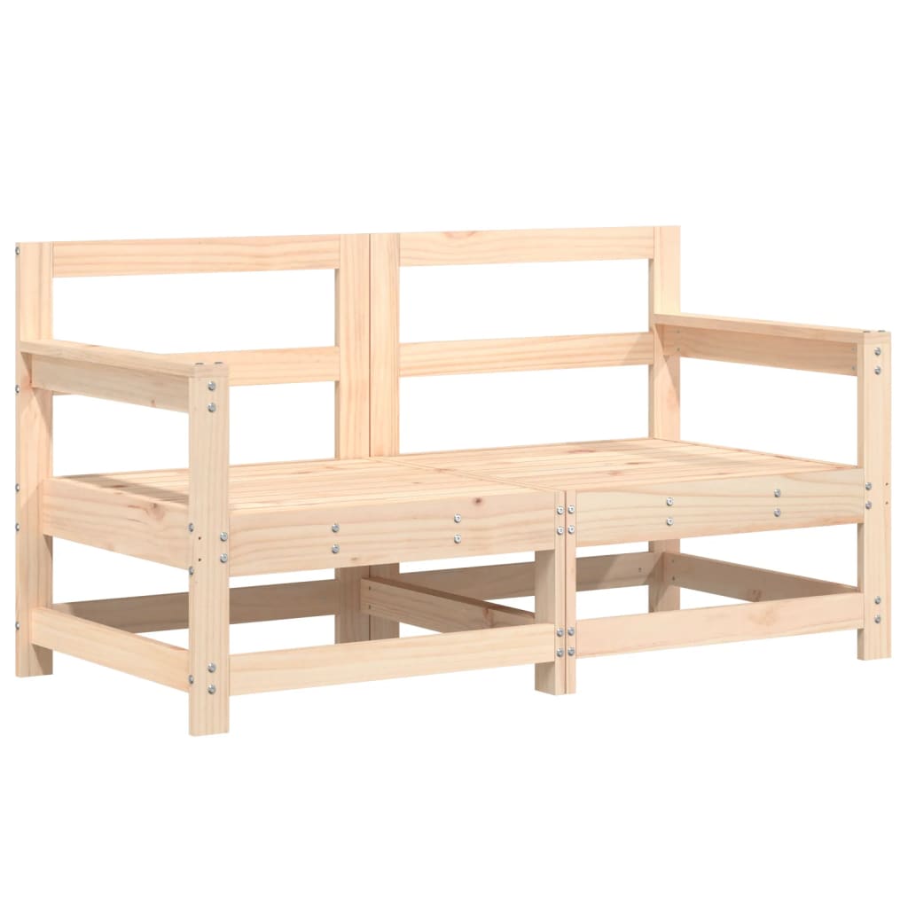 Garden corner sofa, 2 pcs., solid pine wood