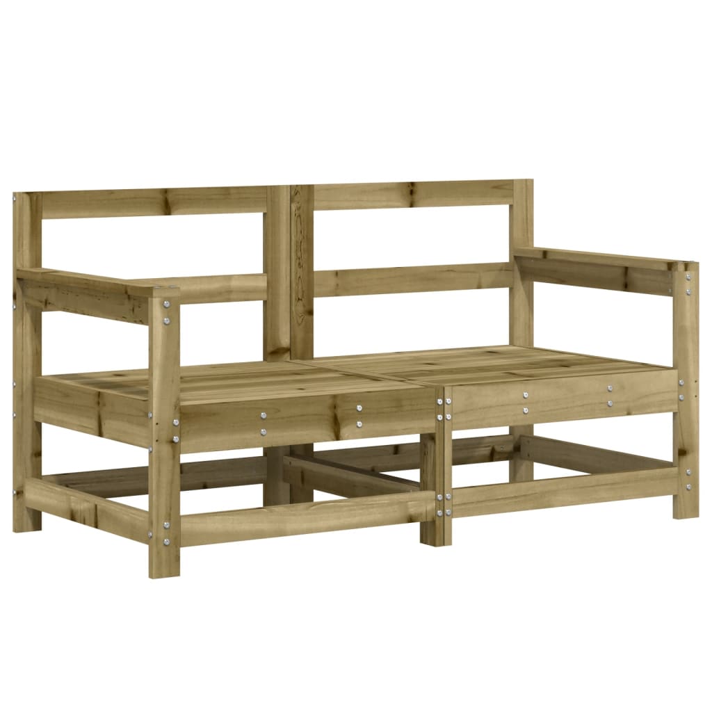 Garden corner sofas, 2 pcs., impregnated pine wood