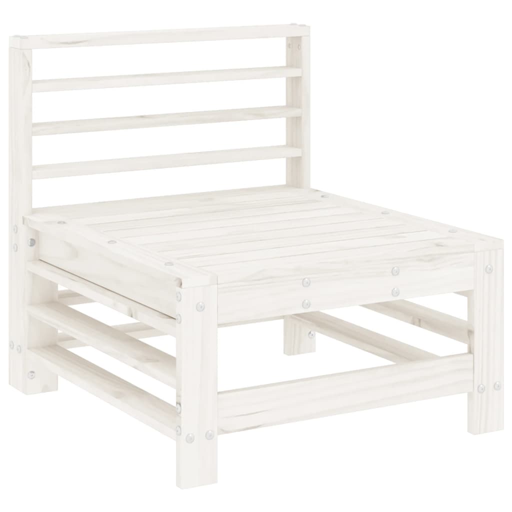Mid garden sofa, white, solid pine wood