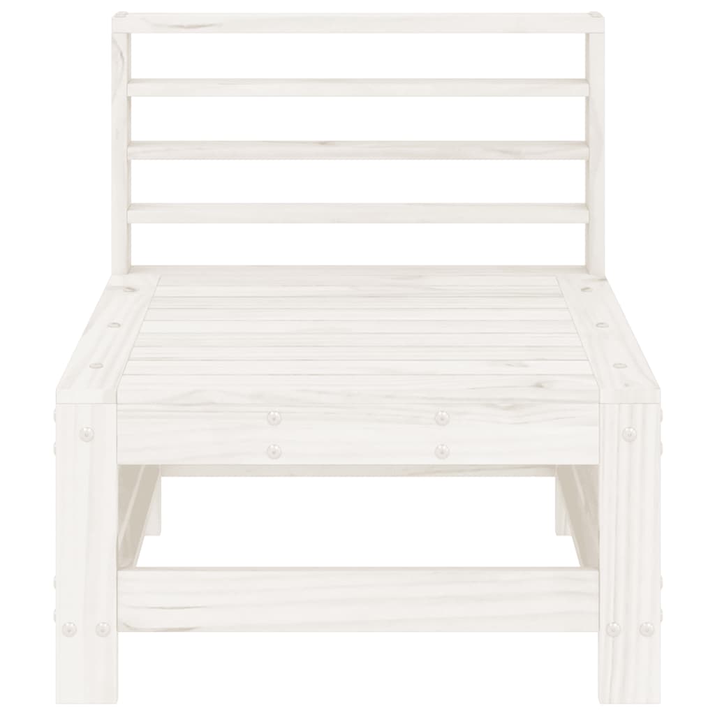 Mid garden sofa, white, solid pine wood