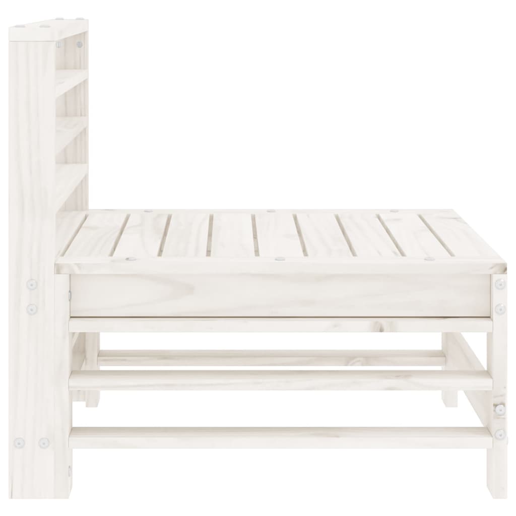 Mid garden sofa, white, solid pine wood