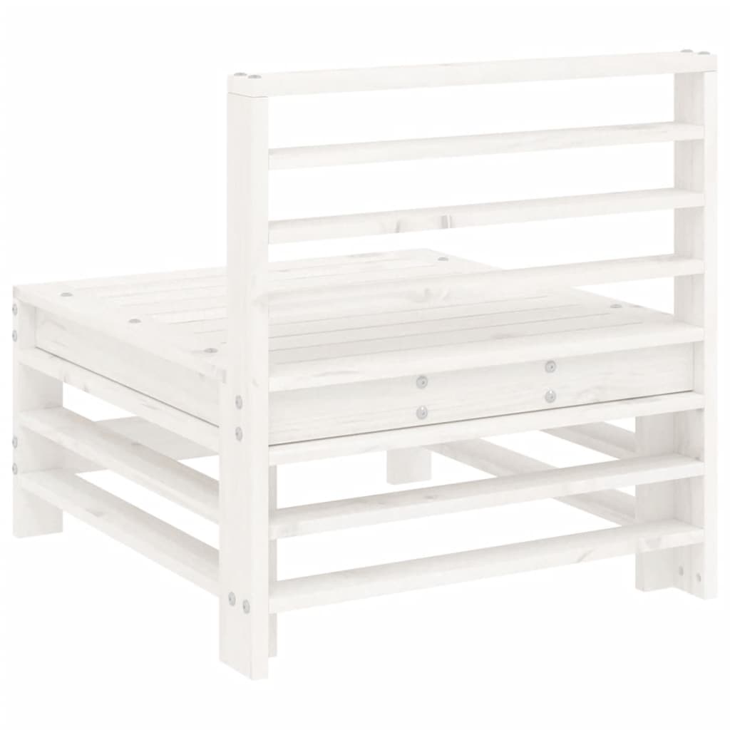 Mid garden sofa, white, solid pine wood