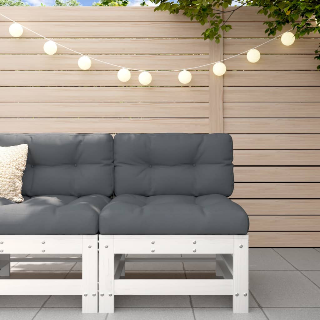 Mid garden sofa, white, solid pine wood