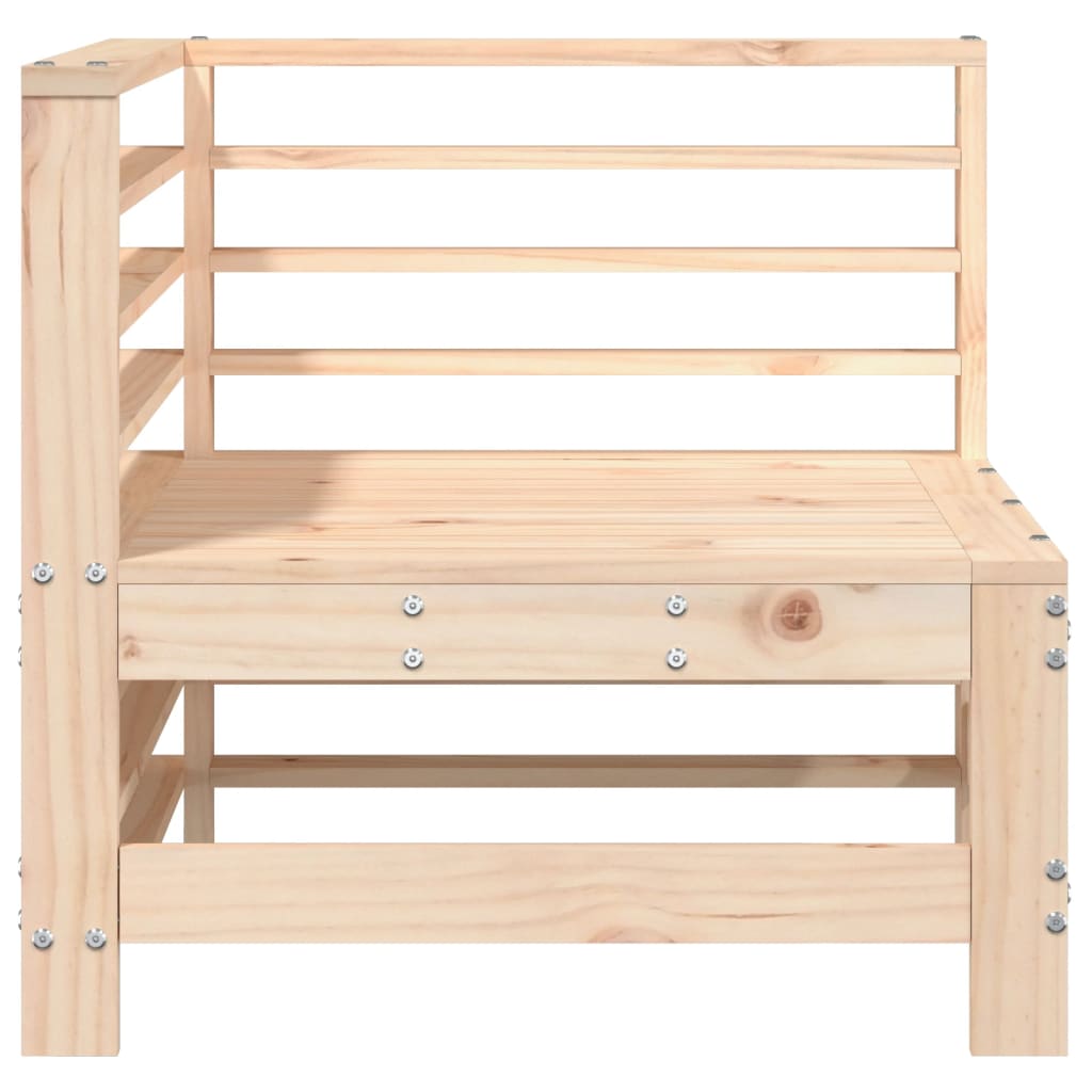 Garden corner sofa, 2 pcs., solid pine wood