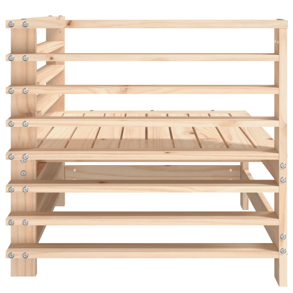 Garden corner sofa, 2 pcs., solid pine wood