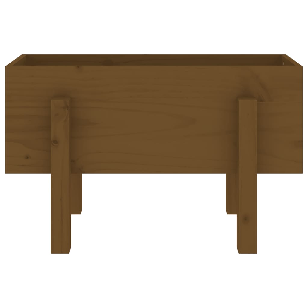 Jardinieră de grădină, maro miere, 62x30x38 cm, lemn masiv pin