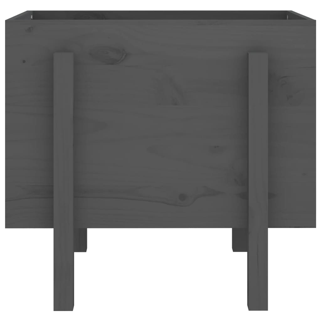 Jardinieră de grădină, gri, 62x50x57 cm, lemn masiv pin