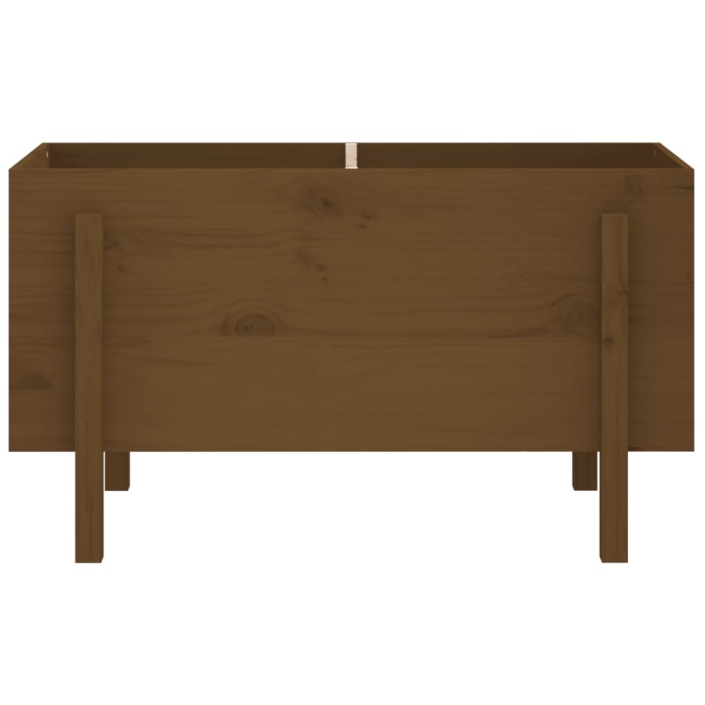 Strat înălțat de grădină maro miere 101x50x57 cm lemn masiv pin