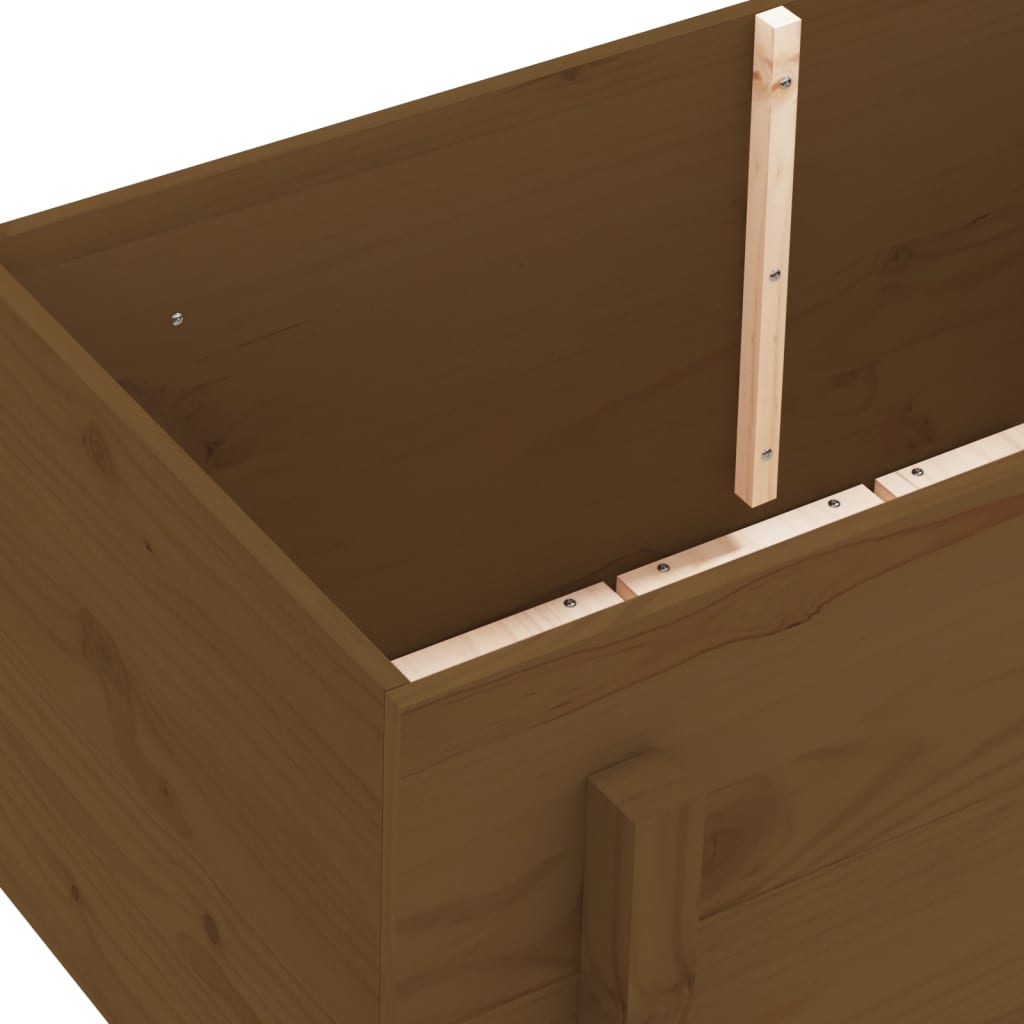 Strat înălțat de grădină maro miere 101x50x57 cm lemn masiv pin