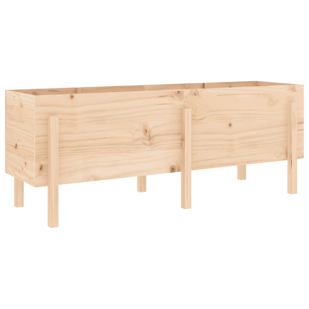 Strat înălțat de grădină, 160x50x57 cm, lemn masiv de pin