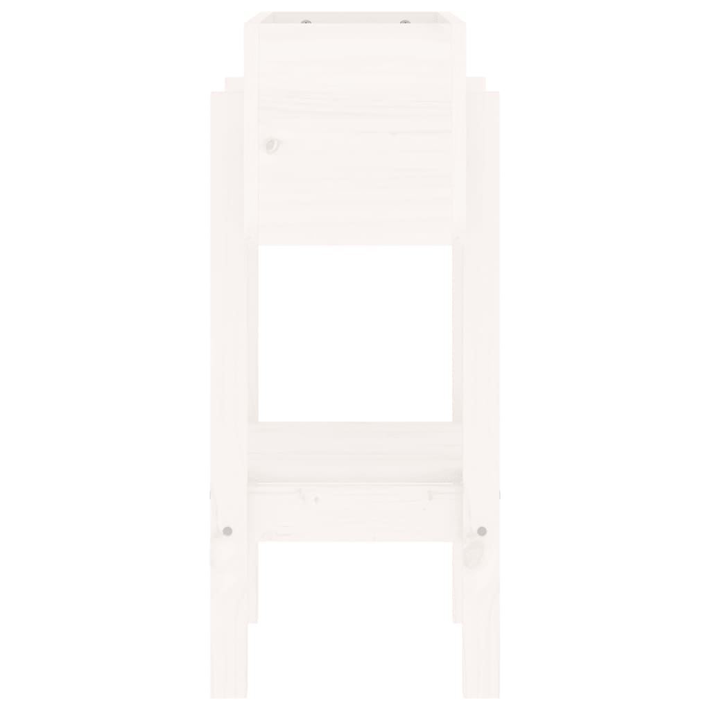 Jardinieră de grădină, alb, 62x30x69 cm, lemn masiv de pin