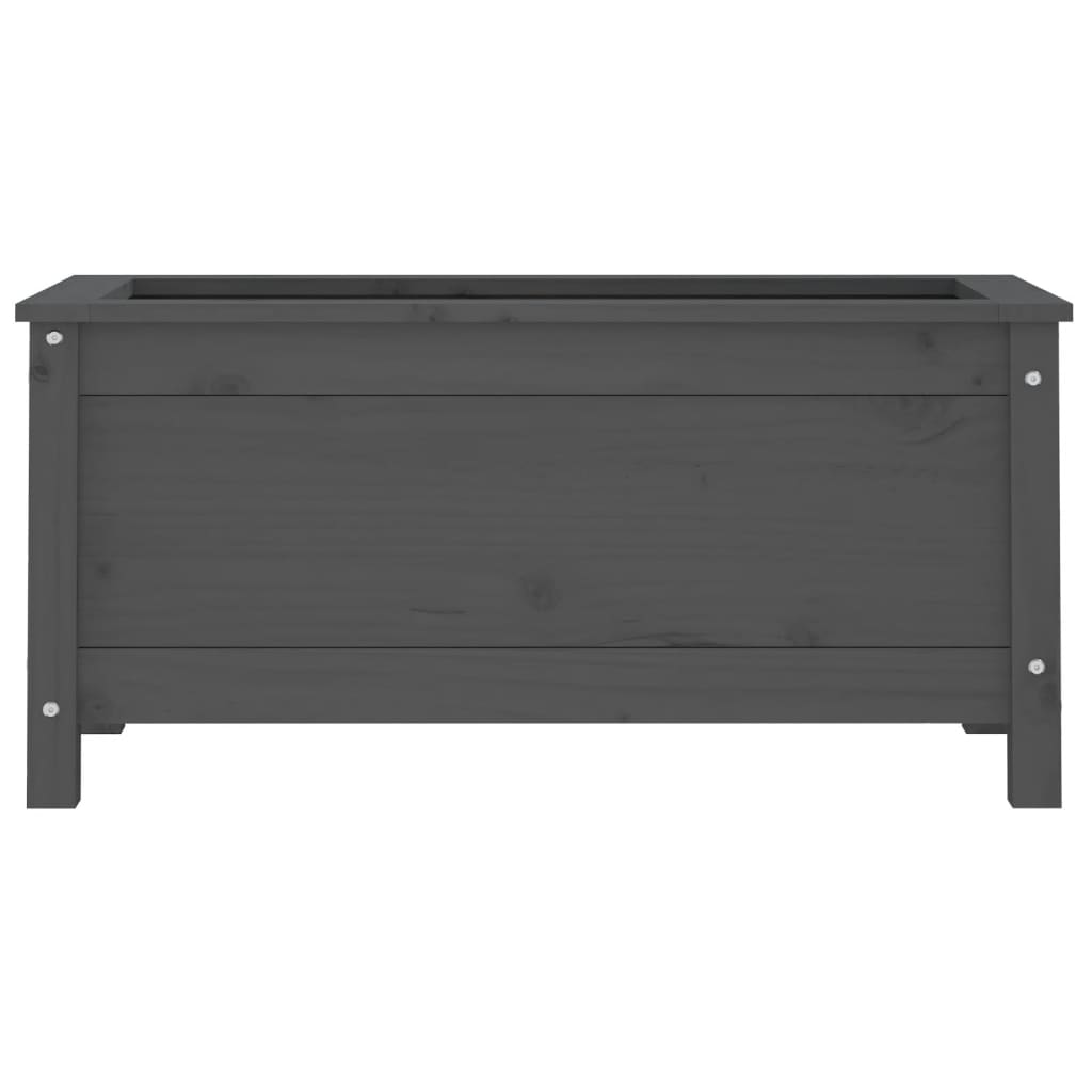 Jardinieră de grădină, gri, 82,5x40x39 cm, lemn masiv pin