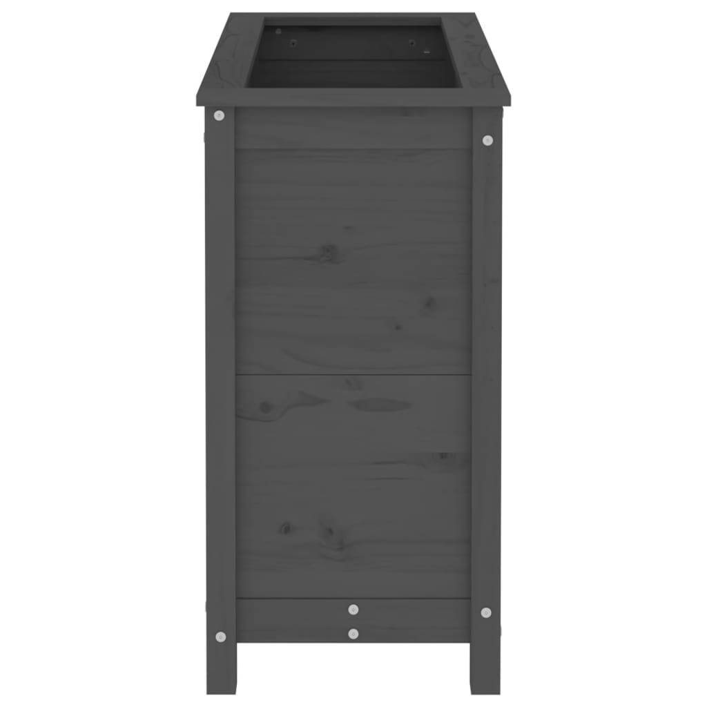 Jardinieră de grădină, gri, 82,5x40x78 cm, lemn masiv de pin