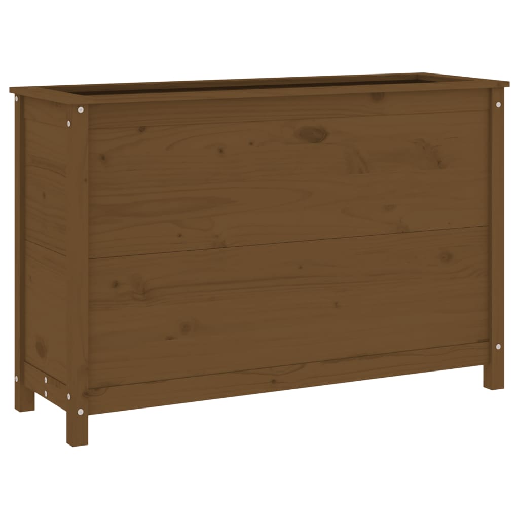 Strat înălțat grădină maro miere 119,5x40x78 cm lemn masiv pin