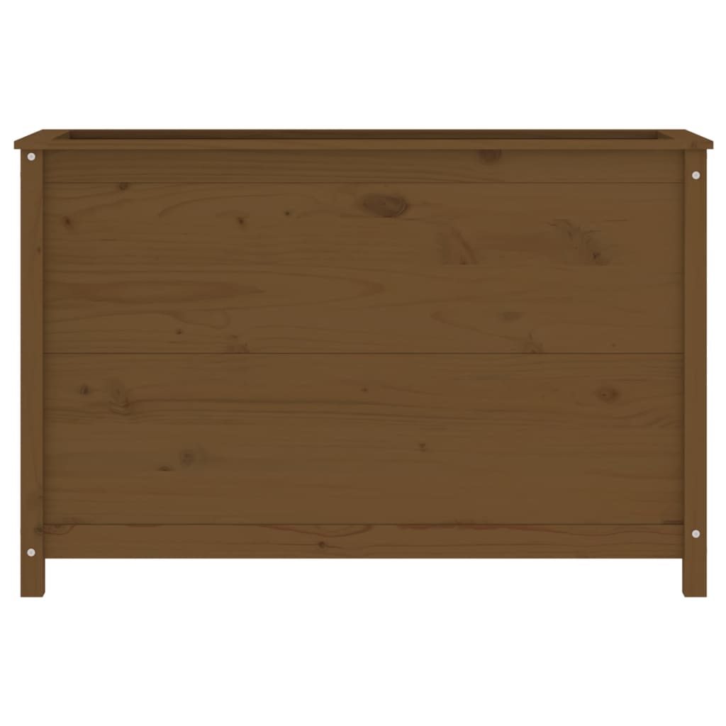 Strat înălțat grădină maro miere 119,5x40x78 cm lemn masiv pin