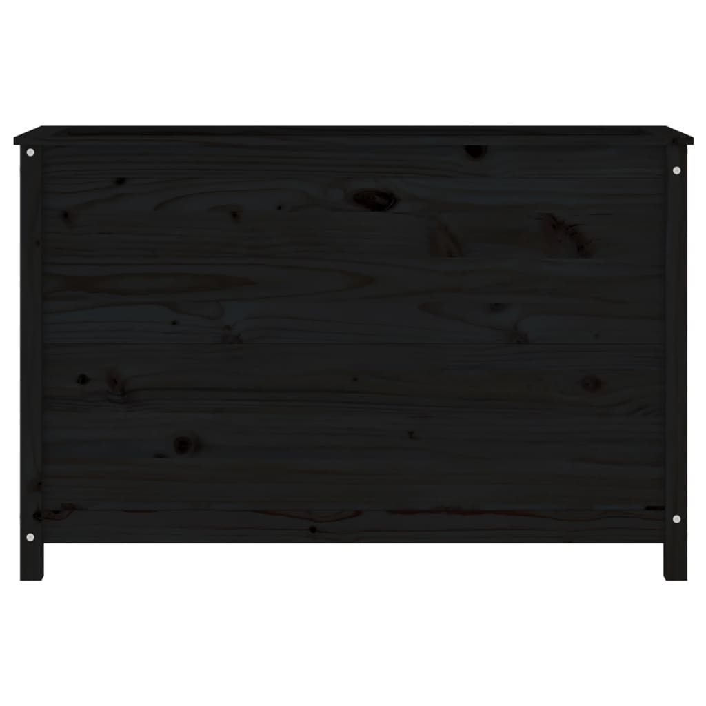 Strat înălțat de grădină, negru, 119,5x40x78 cm, lemn masiv pin