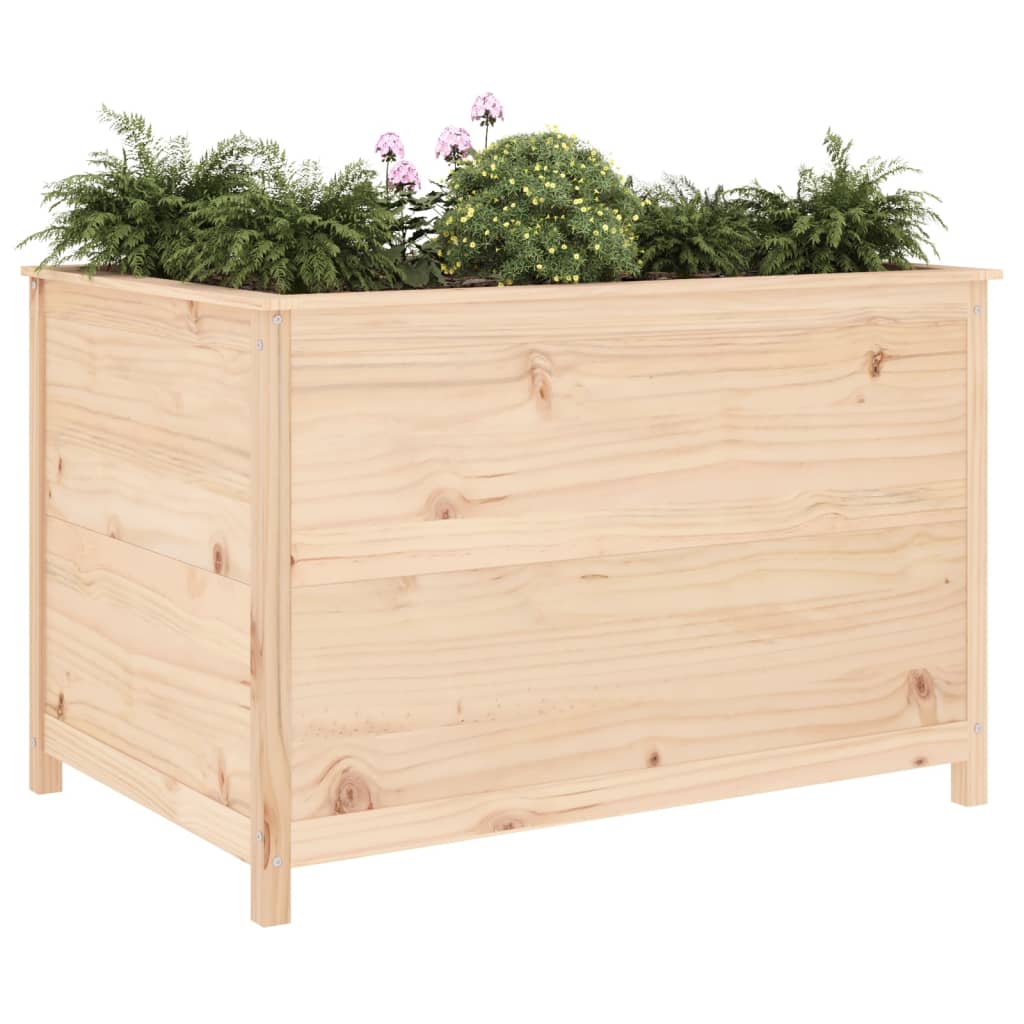 Strat înălțat de grădină, 119,5x82,5x78 cm, lemn masiv de pin