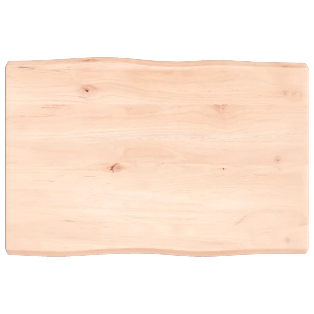 Blat masă 60x40x(2-4) cm lemn stejar netratat contur organic