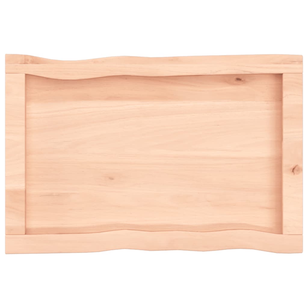 Blat masă 60x40x(2-4) cm lemn stejar netratat contur organic