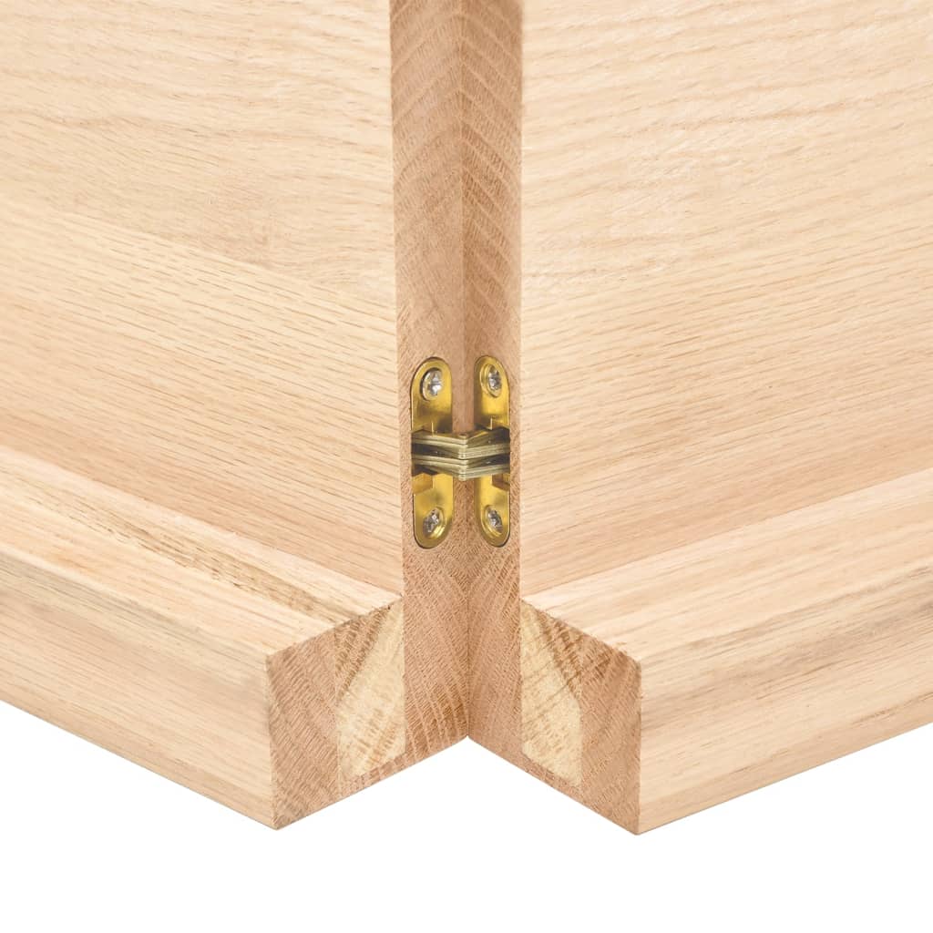 Blat masă 220x40x(2-6) cm lemn stejar netratat contur organic